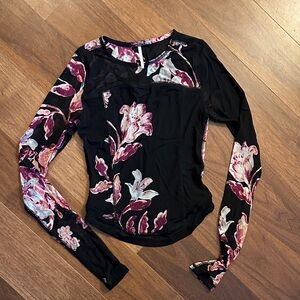 Free People Floral Long Sleeve Women's Top